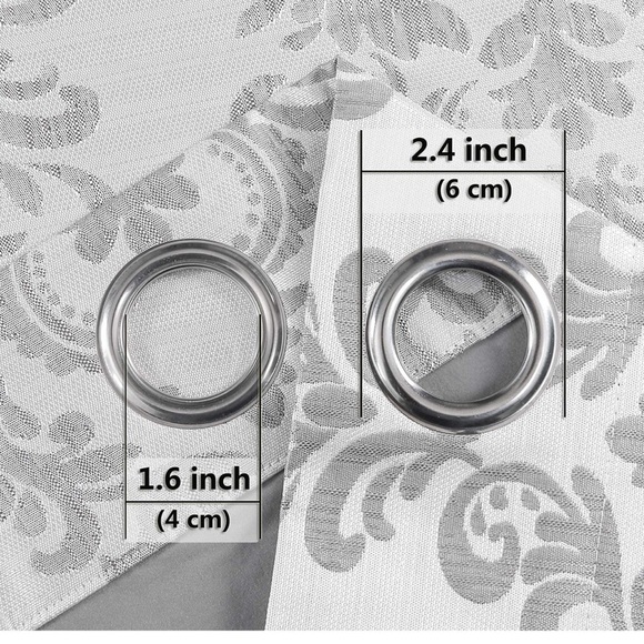 DWCN FAUX LINEN 100% blackout curtains/2 panels grey - Picture 4 of 6